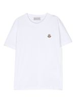 Moncler Enfant t-shirt en coton à patch logo - Blanc