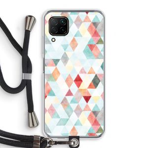 Gekleurde driehoekjes pastel: Huawei P40 Lite Transparant Hoesje met koord