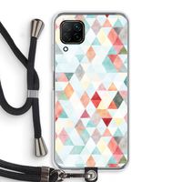 Gekleurde driehoekjes pastel: Huawei P40 Lite Transparant Hoesje met koord
