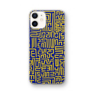 Majorelle Blue Print: iPhone 12 mini Transparant Hoesje