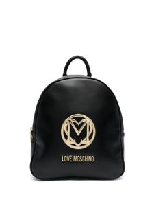 Love Moschino sac à dos médium à plaque logo - Noir