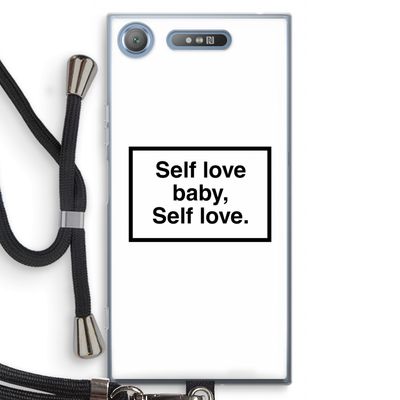 Self love: Sony Xperia XZ1 Transparant Hoesje met koord