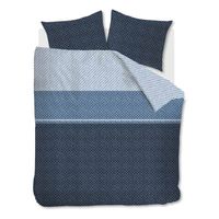 Beddinghouse Alois Flanel Dekbedovertrek - Lits-jumeaux (260x200/220 Cm + 2 Slopen) - Flanel - Blauw - thumbnail