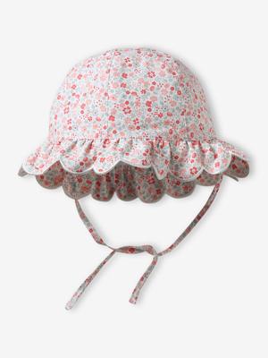 Babymuts voor meisjes met een geschulpte afwerking ecru