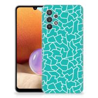 Samsung Galaxy A32 4G | A32 5G Enterprise Editie | Hoesje maken | Cracks Blue