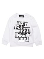 DSQUARED2 KIDS sweat en coton à logo Icon imprimé - Blanc