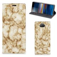Sony Xperia 10 Plus | Standcase | Marmer Goud