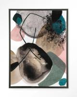 Urban Cotton Wandkleed 'Splash' 145 x 190cm in Floating Frame - black Urban Cotton Wandkleed 'Splash' 145 x 190cm in Floating Frame - black