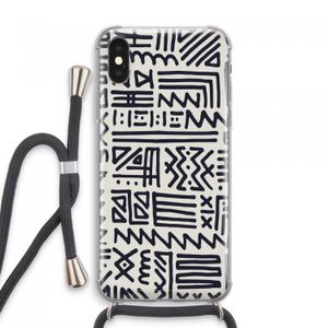 Marrakech print: iPhone XS Max Transparant Hoesje met koord