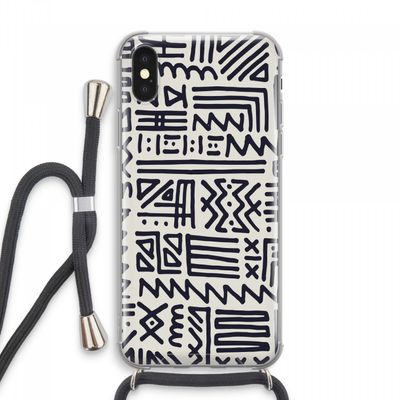 Marrakech print: iPhone XS Max Transparant Hoesje met koord