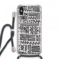 Marrakech print: iPhone XS Max Transparant Hoesje met koord