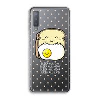 Sleep All Day: Samsung Galaxy A7 (2018) Transparant Hoesje