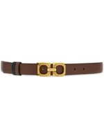 Ferragamo ceinture en cuir à boucle Gancini - Marron - thumbnail