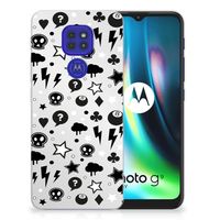 Silicone Back Case Motorola Moto G9 Play | E7 Plus Silver Punk - thumbnail