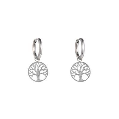 Go Dutch Label Creolen met Levensboom Zilver
