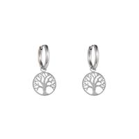 Go Dutch Label Creolen met Levensboom Zilver