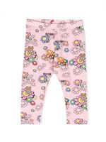 Moschino Kids legging Teddy Bear à fleurs - Rose