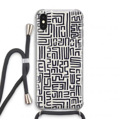 Moroccan Print: iPhone X Transparant Hoesje met koord