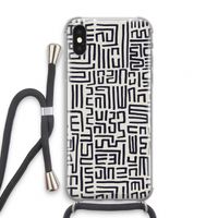 Moroccan Print: iPhone X Transparant Hoesje met koord