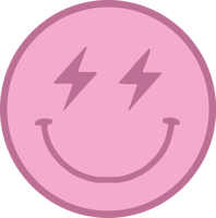 Moderne vinyl tapijt Roze bliksem smiley Moderne vinyl tapijt Roze bliksem smiley