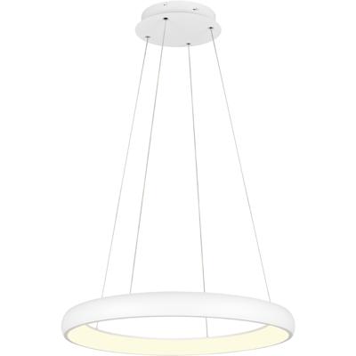 LED Hanglamp - Trion Kardo - 59W - Aanpasbare Kleur - Dimbaar - Rond - Mat Wit - Metaal