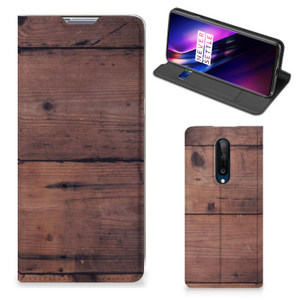 OnePlus 8 Book Wallet Case Old Wood