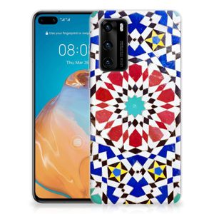 Huawei P40 TPU Siliconen Hoesje Mozaïek