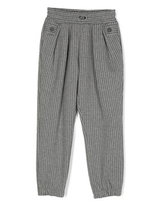 Monnalisa pantalon de costume à rayures - Gris