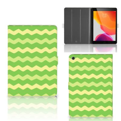iPad 10.2 2019 | iPad 10.2 2020 | 10.2 2021 Tablet Hoes Waves Green