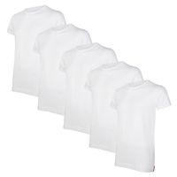 Undiemeister® Meisterpack Witte Slim Fit Crew Neck T-shirts 5-pack - Kwaliteit Heren Ondershirts - XXXL