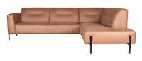 LABEL51 Hoekbank 'Napoli' Rechts, Microfiber, kleur Cognac - thumbnail