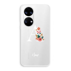 Pink Bouquet: Huawei P50 Transparant Hoesje