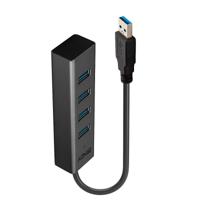 USB-HUB LINDY 43324 Zwart