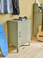Nachttafel 1 metalen deur groen