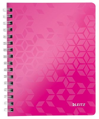 Leitz WOW schrift ft A4, gelijnd, roze