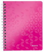 Leitz WOW schrift ft A4, gelijnd, roze