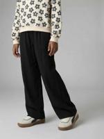 Wijde broek voor meisjes van tricot antraciet