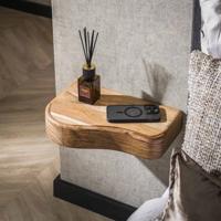LifestyleFurn Hangend Nachtkastje 'Nairoby' Acaciahout, Set van 2 stuks