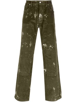 MISBHV pantalon à effet taches de peinture - Vert