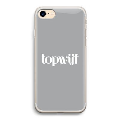 Topwijf Grijs Wit: iPhone 7 Transparant Hoesje