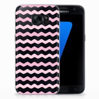 Samsung Galaxy S7 | TPU bumper | Waves Roze Samsung Galaxy S7 | TPU bumper | Waves Roze