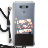 Pizza is the answer: LG G6 Transparant Hoesje met koord