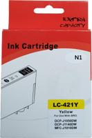 Huismerk Brother LC-421Y cartridge geel