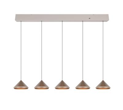 Trio 5-lichts hanglampLaguna koffie bruin - 336210565