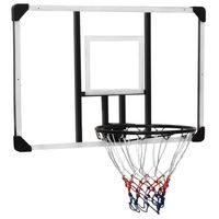 vidaXL Basketbalbord 106x69x3 cm polycarbonaat transparant - thumbnail