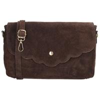 Charm London Suède Overslag Schoudertas Mariëlle Donker Bruin