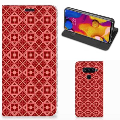 LG V40 Thinq | Hoesje met Magneet | Batik Rood