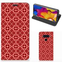 LG V40 Thinq | Hoesje met Magneet | Batik Rood