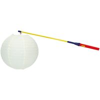 Lampionstokje 50 cm - met lampion - wit - D25 cm - thumbnail