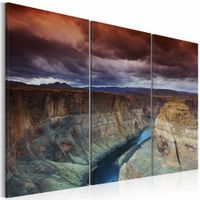 Schilderij - Grand Canyon, Multi-gekleurd, wanddecoratie, 3luik - thumbnail